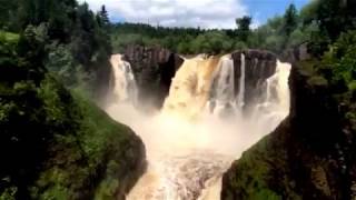 preview picture of video 'High Falls US Canada Border Pigeon River Grand Portage Minnesota'