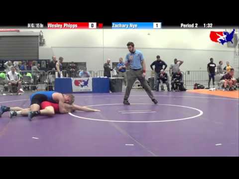 Wesley Phipps vs. Zachary Nye at 2013 Junior Nationals - FILA - FS