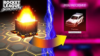 TITANIUM WHITE FENNEC - *THE BEST* CRATE OPENING in Rocket League Sideswipe