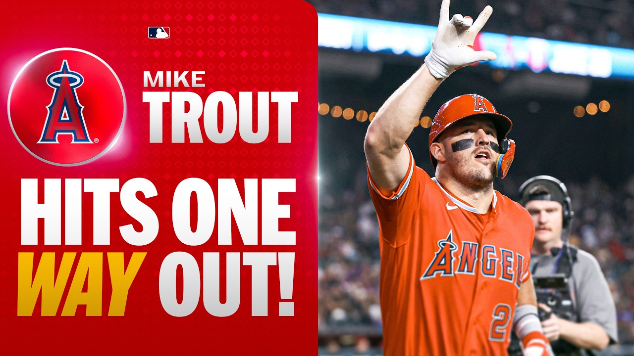 Mike Trout lines out his 17th home run of the season to straightaway center! 💪 | MLB Highlights