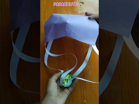 HOW TO MAKE PARACHUTE WITH PAPER | EASY PAPER PARACHUTE MAKING| #shorts #parachute #papercrafts