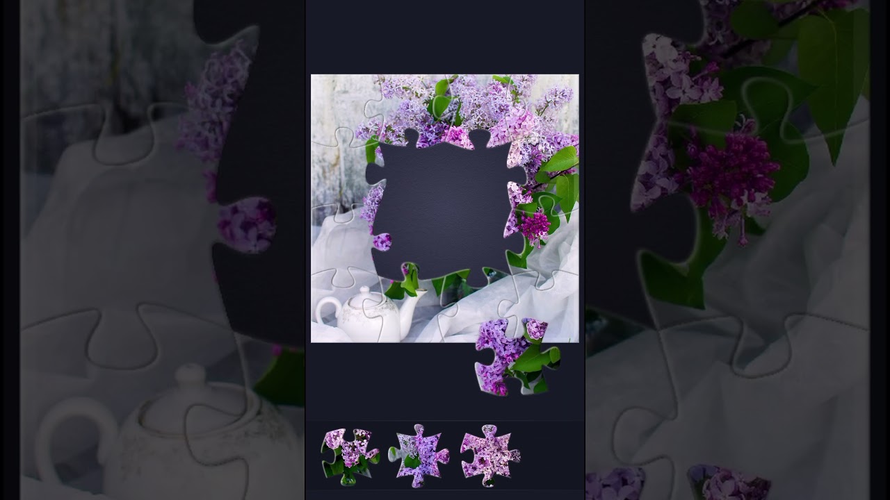 🧩Jigsaw - Light Purple Flowers