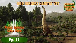 Building Our BIGGEST Enclosure Yet! | Paleo Springs | Episode 17 | Challenge Park