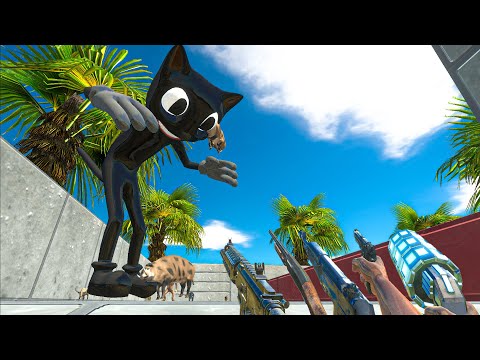 DEATH RUN OF ALL WEAPONS AND CARTOON CAT-Animal Revolt Battle Simulator