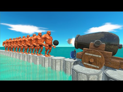 Old Cannon vs Armies - Animal Revolt Battle Simulator
