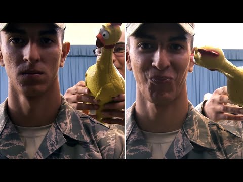 US Airforce Funny Rubber Chicken🐥 Bearing Test 😂| USAF Honor Guard (1080p)  #Shorts