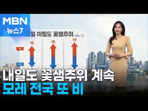 [날씨] 내일도 꽃샘추위 계속…모레 전국 또 비 [MBN 뉴스7]
