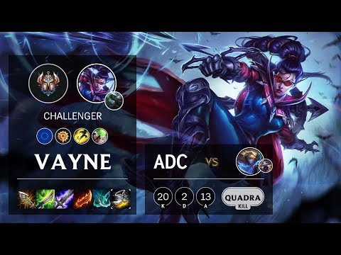 Vayne ADC vs Ezreal - EUNE Challenger Patch 10.11