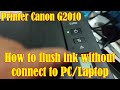 Canon Printer G2010 - How to flush ink without connect to computer.