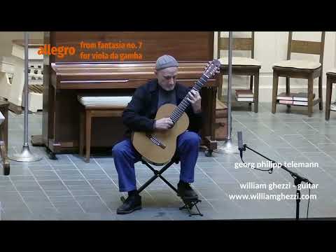 Fantasia no. 7 Allegro by G.P. Telemann - @WilliamGhezzi -  Guitar