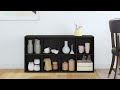 Boekenkast/dressoir hout 66x30x130 cm zwart | video 1