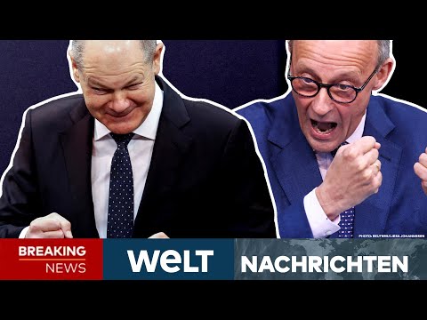 HAUSHALTSKRISE: "Klempner"-Frontalangriff von Merz! Jetzt kontert Scholz lässig I WELT NEWSSTREAM