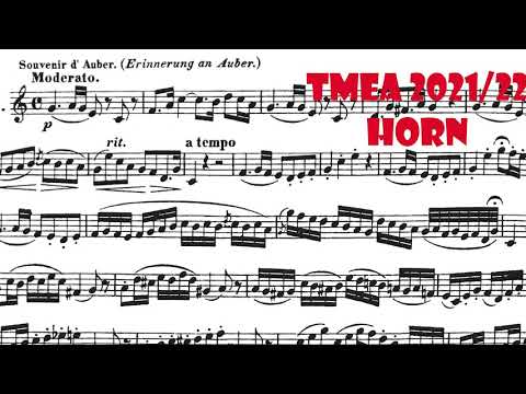 TMEA All-State 2021-2022 Horn Etude 1 - Henri Kling, Etude #2 from "40 Characteristic Etudes"