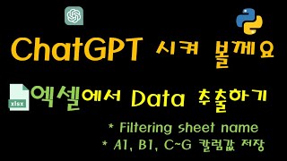 ChatGPT 시켜 볼께요 - 파이썬으로 Excel에서 Data 추출하기