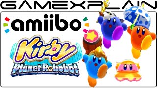 amiibo in Kirby: Planet Robobot Gameplay (Meta Knight, Dedede, Waddle Dee, & Kirby amiibo)