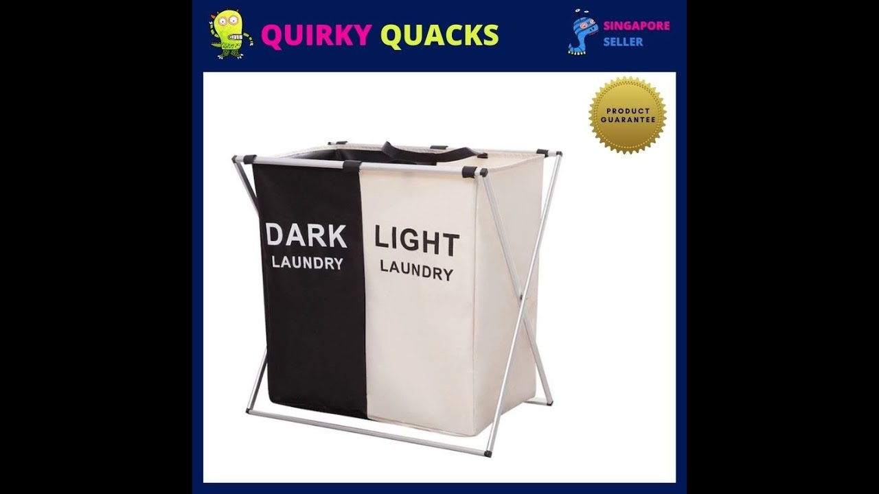 LAUNDRY BASKETS WITH LIGHT AND DARK SEPARATE DESIGN
