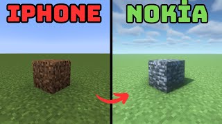 iphone VS samsung VS xioami VS  Nokia Minecraft