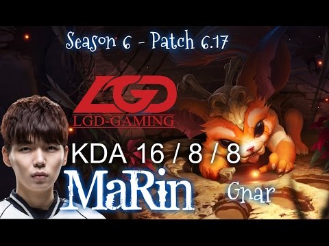 LGD MaRin GNAR vs HECARIM Top - Patch 6.17 KR Ranked | League of Legends