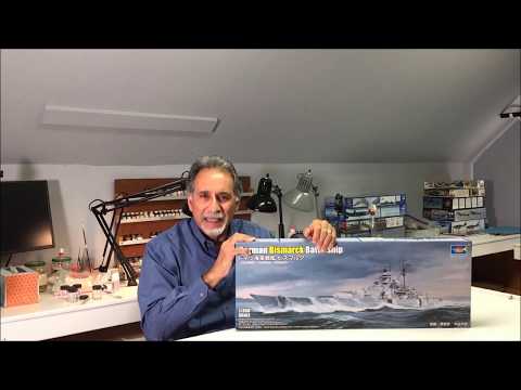 Trumpeter 1/350 scale Bismarck tape up review