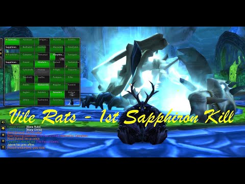 VILE RATS - Sapphiron Kill - 14/15 Naxxramas 40 Man Raid - Classic World of Warcraft - Boomkin POV