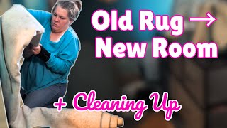 Repurposing My Old Living Room Rug ♻️ Small Bedroom Reset & Clean With Me