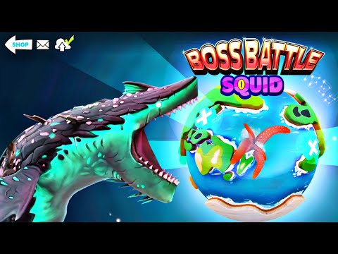 NEW UNDERSHARKER VS COLOSSAL SQUID BOSS - Hungry Shark World