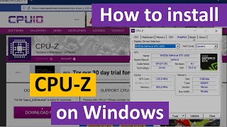 How to install CPU-Z on Windows
