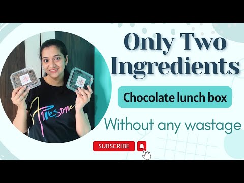 Two Ingredients Chocolate Lunch Box Recipe 😍 Dessert ✨ Easy To Make 😍 Easy to Eat 🤭