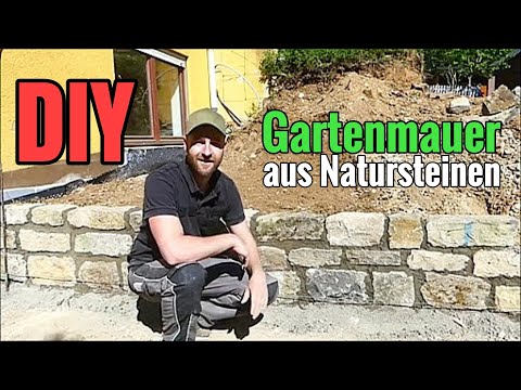 Anleitung: Eine Gartenmauer aus Natursteinen selber bauen / DIY