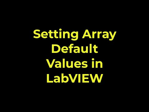 Labview Setting Array Default Values