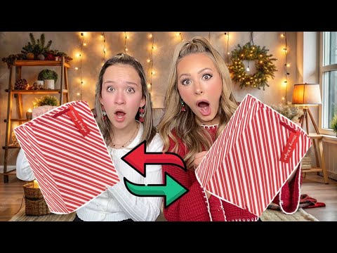 SECRET SANTA GIFT SWAP EXCHANGE 🎁⁉️ #christmas #giftideas #shopping #haul #trend #bff #sisters #fyp 
