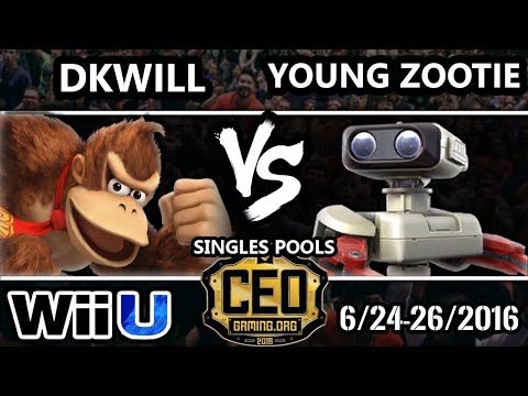 CEO 2016 Smash 4 - Young Zootie (Rob) Vs. iQHQ | Dkwill (Donkey Kong) SSB4 Tournament - Smash Wii U