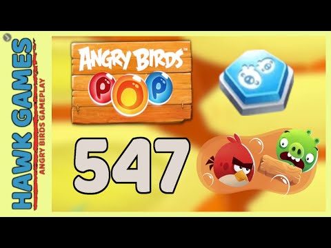 Angry Birds Stella POP Bubble Shooter Level 547 - Walkthrough, No Boosters