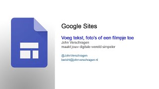 2. Google Sites - Voeg tekst, foto&#39;s of video toe.