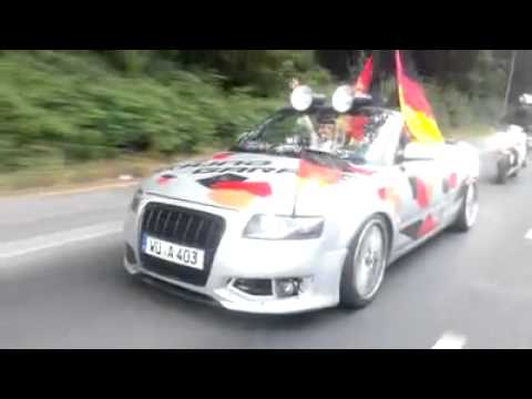 Das lauteste Auto Würzburgs im WM Fieber