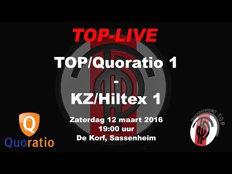 TOP/Quoratio 1 tegen KZ/Hiltex 1, zaterdag 12 maart 2016