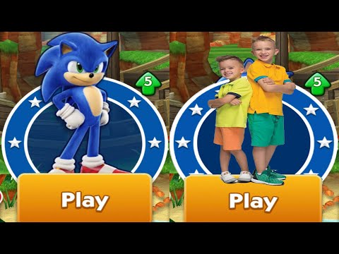 Sonic Dash vs Vlad and Niki Run - All Characters Unlocked Android Gameplay