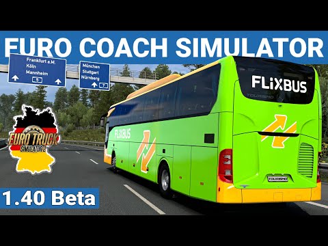 ETS2 1.40 Open Beta ★ With FlixBus through Germany [1733] EURO COACH SIMULATOR