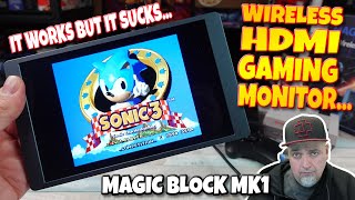 This Sucks For Video Games... Magic Block MK1 Wireless HDMI Portable Gaming Monitor Review!