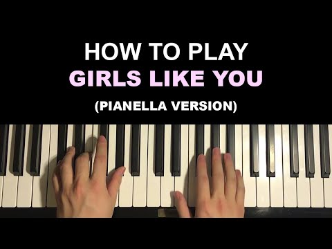 Maroon 5 - Girls Like You ft. Cardi B (Piano Tutorial Lesson) V2