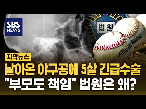 80m 날아온 야구공에 5살 긴급수술…"부모도 책임" 법원은 왜? (자막뉴스) / SBS