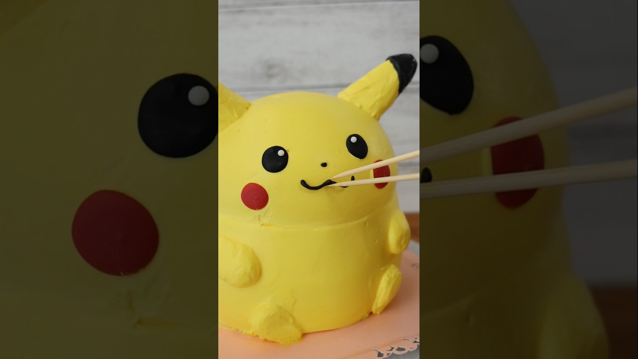 昔ながらのピカチュウケーキ♡#ピカチュウ#ポケモン#お菓子作り#ケーキ#pokemon　#pikachu #cakedesign