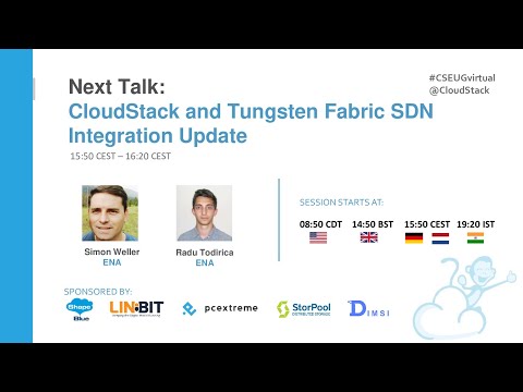CloudStack & Tungsten Fabric SDN Integration Update - CloudStack European User Group, May 2021