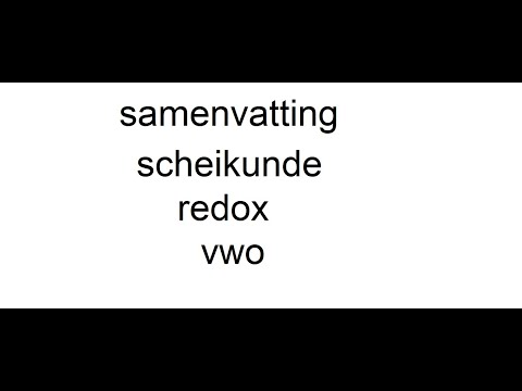 samenvatting redox voor vwo