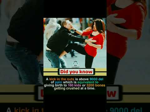 A Kick in the Nuts: The Unbelievable Pain Equivalent to Giving Birth to 160 Kids! #shorts#fact