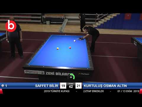 SAFFET BİLİR & KURTULUŞ OSMAN ALTIN Bilardo Maçı - 2019 TÜRKİYE KUPASI 2.ETAP ERKEKLER-6.ÖN ELEME