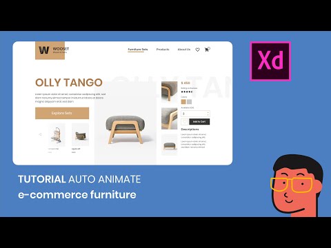 Adobe XD Tutorial Auto Animate View Product Detail web e-commerce furniture
