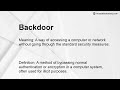 Backdoor Meaning