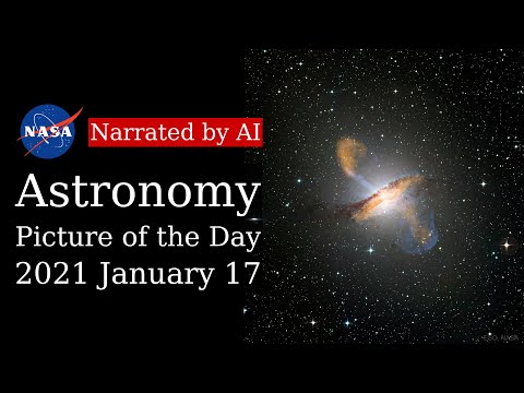 APOD: 2021-01-17 - Jets from Unusual Galaxy Centaurus A (Narrated by Brian)