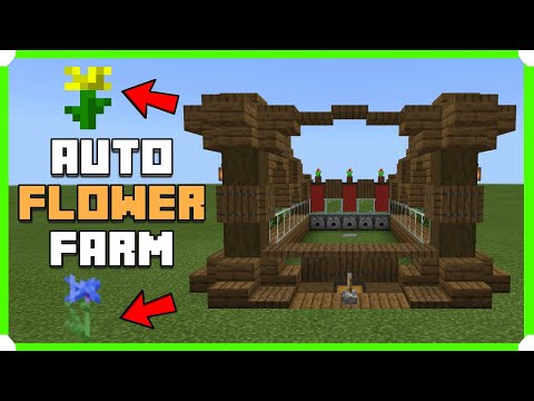 1 Man 1 Game - How To Build A Fancy Automatic Flower Farm (Minecraft Bedrock Edition)